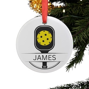 Custom Pickleball Ornament, Personalized Ornament Pickleball Present Custom Name Ornament Pickleball Player Pickleball Christmas Gift
