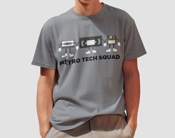 Retro Tech Squad grappig Tech Shirt Retro Gaming T-shirt Jaren 90 Throwback Vintage cadeau voor hem Cassetteshirt cadeau voor haar cadeau jaren 80 cadeau voor papa