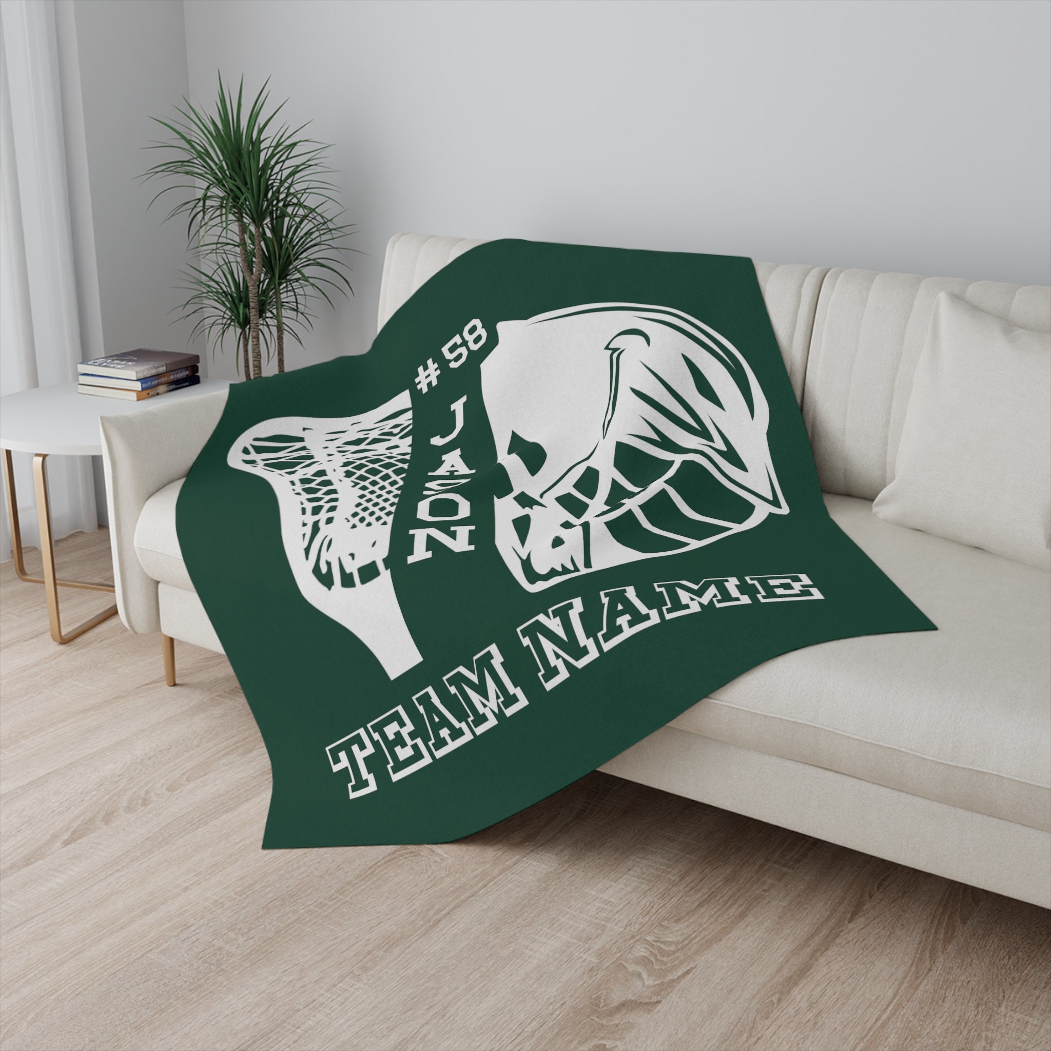 Personalized Lacrosse Blanket Custom Lacrosse Gift, Lacrosse Team Gifts