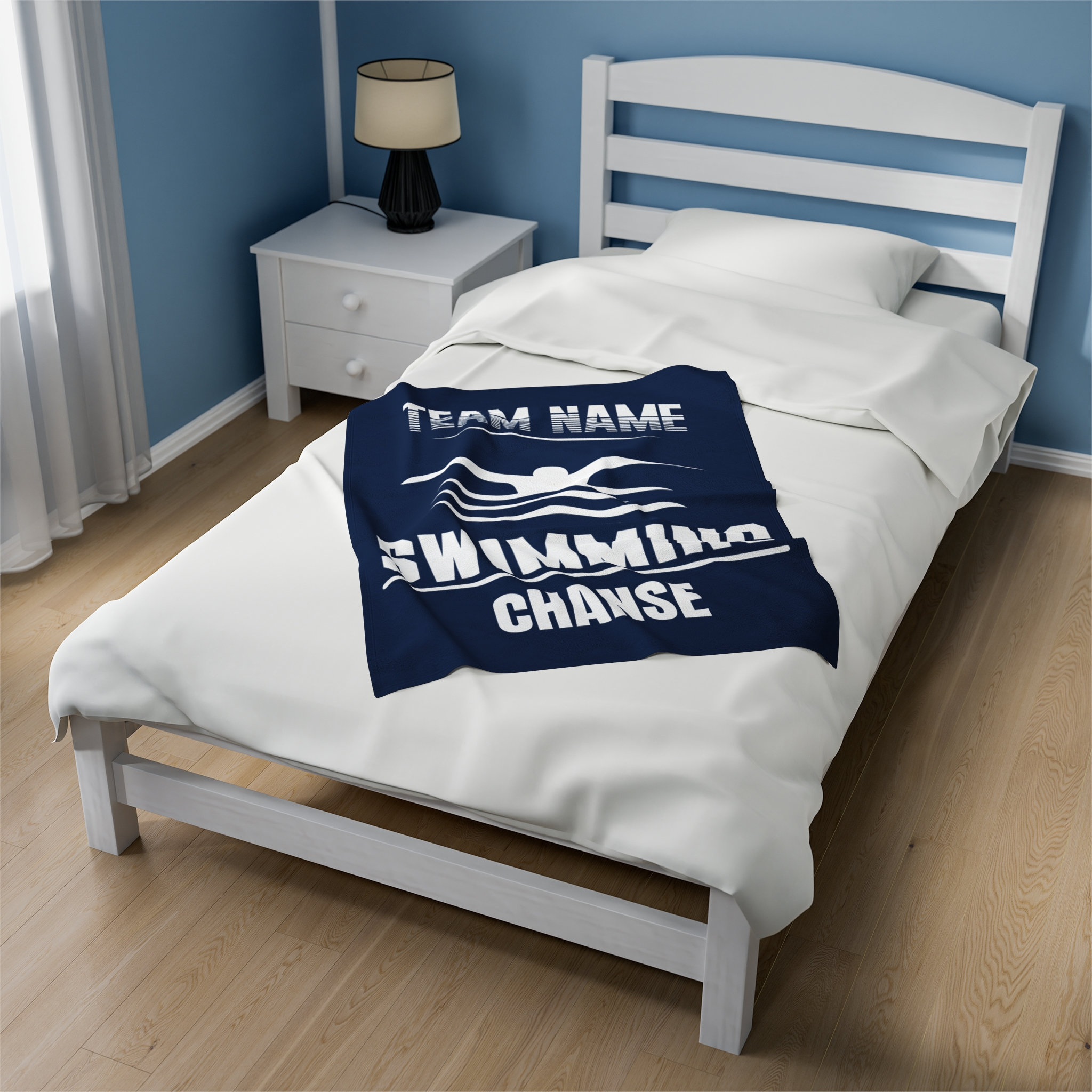 Personalized Blanket Gift for Swimmer, Swim Team Blanket With Name Custom Swimming Gifts Swim Coach Gift Swimmer Gift Swim Senior Gift