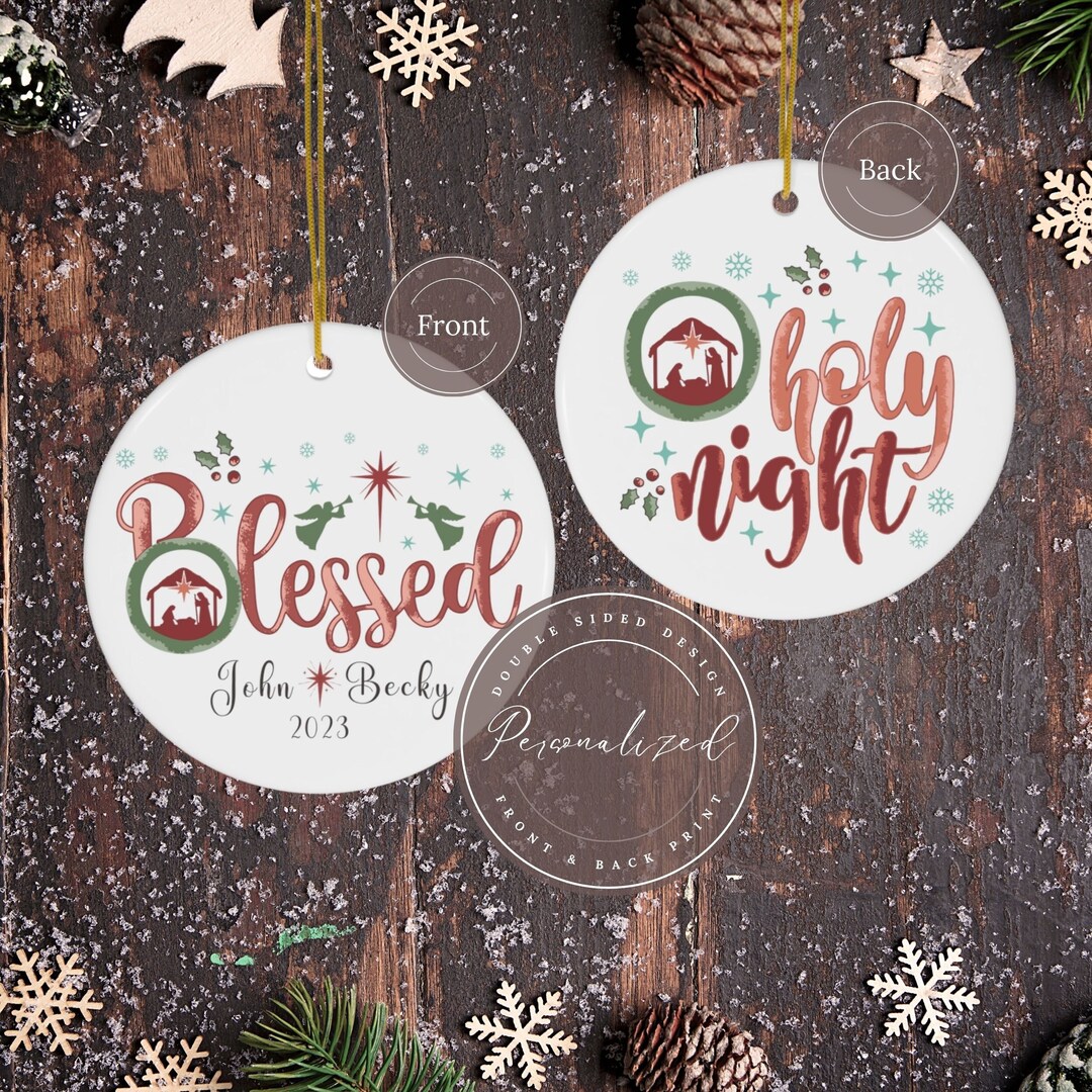 Personalized Religious Christmas Ornament Couple Christmas Etsy
