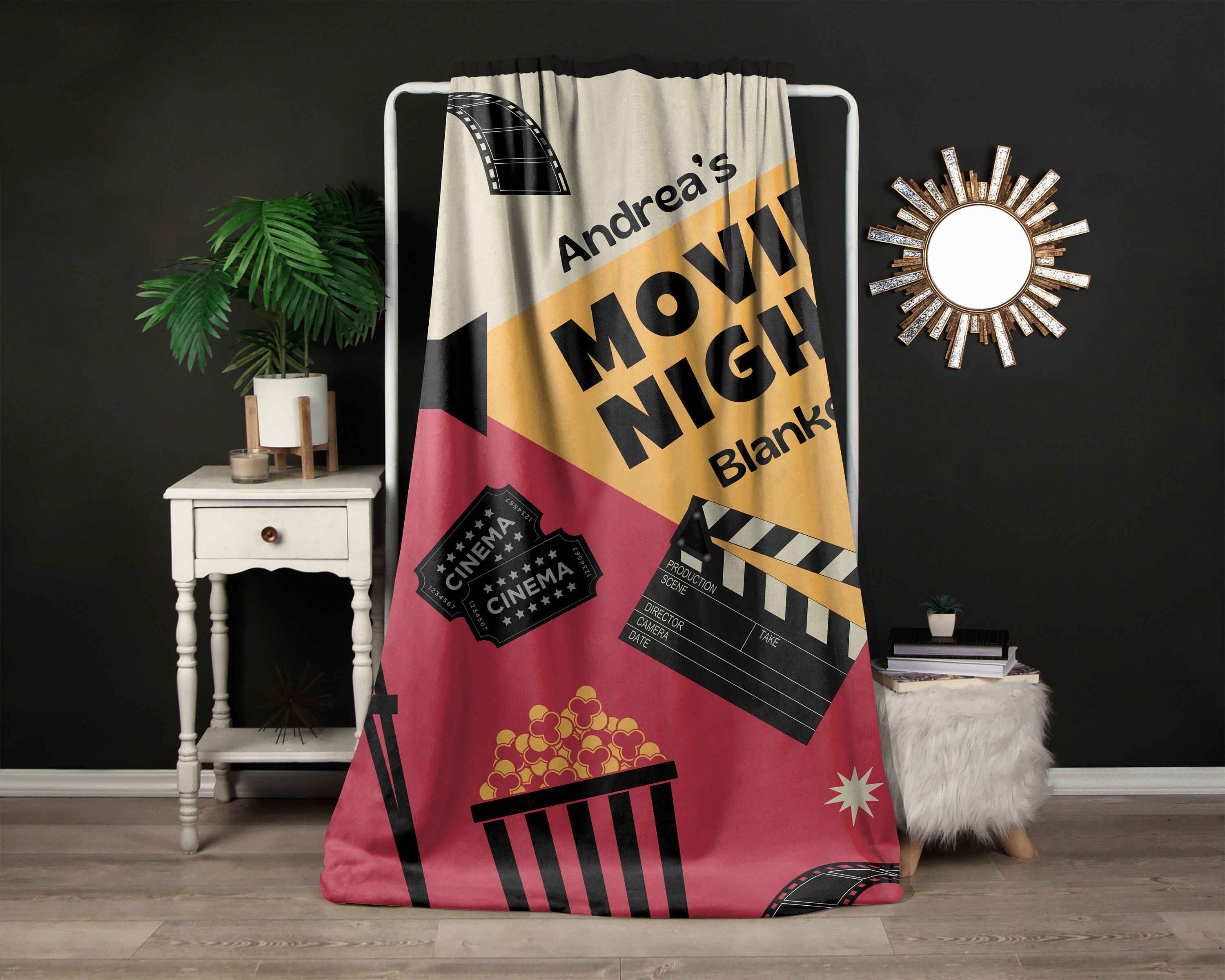 Throw Blanket Movie Night fur