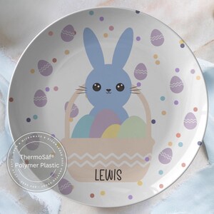 Personalized Easter Plate Custom Name Easter Gift For Kids, Easter Party Decoration Holiday Dinner Plate For Kids Easter Keepsake Baby Plate