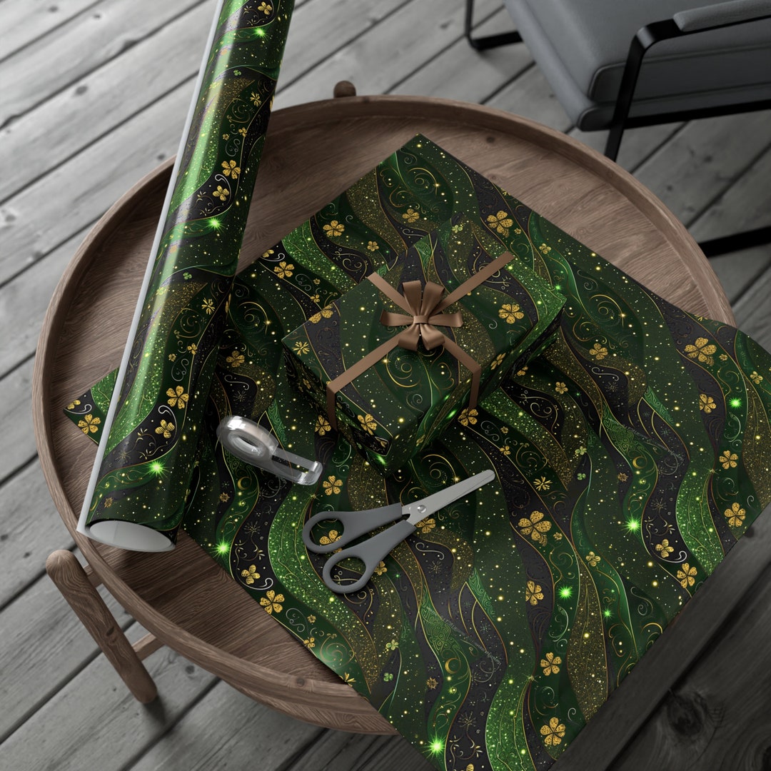 St Patricks Day Gift Wrapping Paper, Holiday Wrapping Paper Roll ...