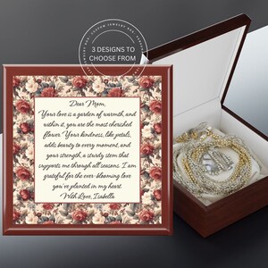 Personalized Jewelry Box For Mom Gift For Mother, Keepsake Jewelry Box Gift For Mom From Daughter Christmas Gift Customized Stepmom Gift