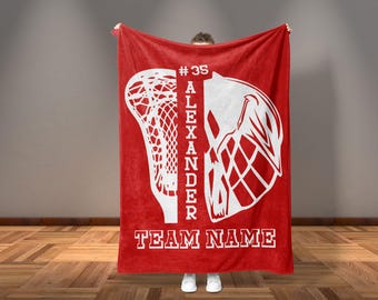 Personalisierte Lacrosse-Decke Benutzerdefinierte Lacrosse-Geschenk, Lacrosse-Team-Geschenke Benutzerdefinierte Name Decke Sofa werfen Decke benutzerdefinierte Lacrosse Senior-Geschenk