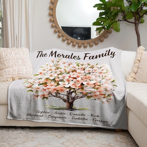 Family Tree Blanket Etsy