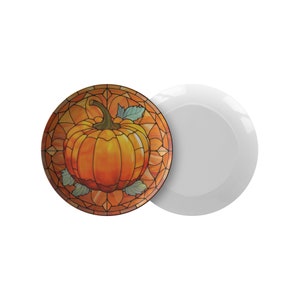 Platos de calabaza de plástico polímero ThermoSaf, decoración de calabaza, plato de Acción de Gracias de otoño, decoración de cocina de otoño, vajilla de otoño, regalo de otoño, cocina navideña imagen 9