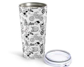 Dirtbike Tumber Motocross Geschenk für ihn, Dirt Bike Kaffeetasse Geschenk für Papa Motocross Becher für Freund personalisierte Tasse Geschenk für Sohn