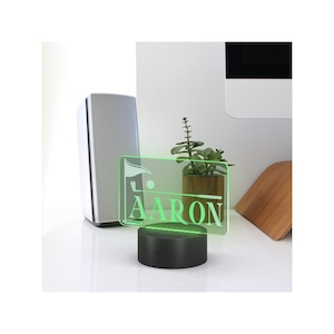 Personalized Golf LED Name Light, Custom Golf Retirement Gift Custom LED Nightlight Gift For Golfers Customized Desk Light Golf Decor