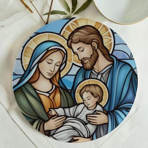 Bone China Christmas Nativity Scene Dinner Plate, Christmas Kitchen Decor Christmas Plates Christian Christmas Decor Christmas Dinnerware