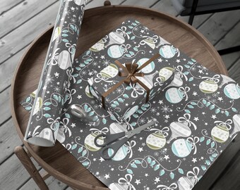 Christmas Gift Wrap, Pastel Holiday Wrapping Paper In Rolls