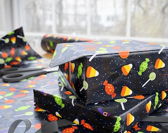 Witch Wrapping Paper Cute Halloween Wrapping Paper 6 Foot Wrapping Paper Roll Halloween Birthday Gift Wrap