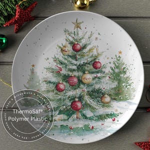 Christmas Tree Plate Holiday Dinnerware, Christmas Dishes Holiday Tableware Winter Kitchen Decor Christmas Dinnerware Christmas Cookie Plate
