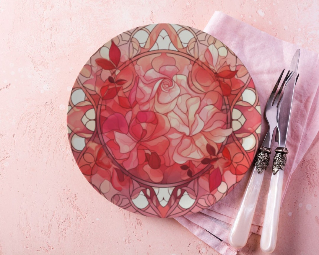 Bone China Dinner Plates Valentine Plates, Valentines Day Decor Kitchen