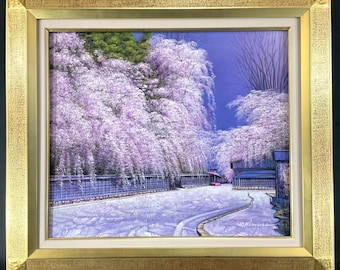 木村幸雄によるオリジナル油絵「角館の桜」 - Etsy 日本