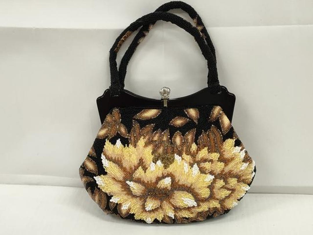 Japanese Clothing Accessories Japanese Clothing Bag Beaded Bag Floral ...