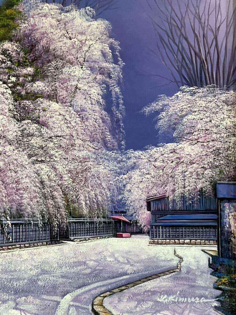 木村幸雄によるオリジナル油絵「角館の桜」 - Etsy 日本