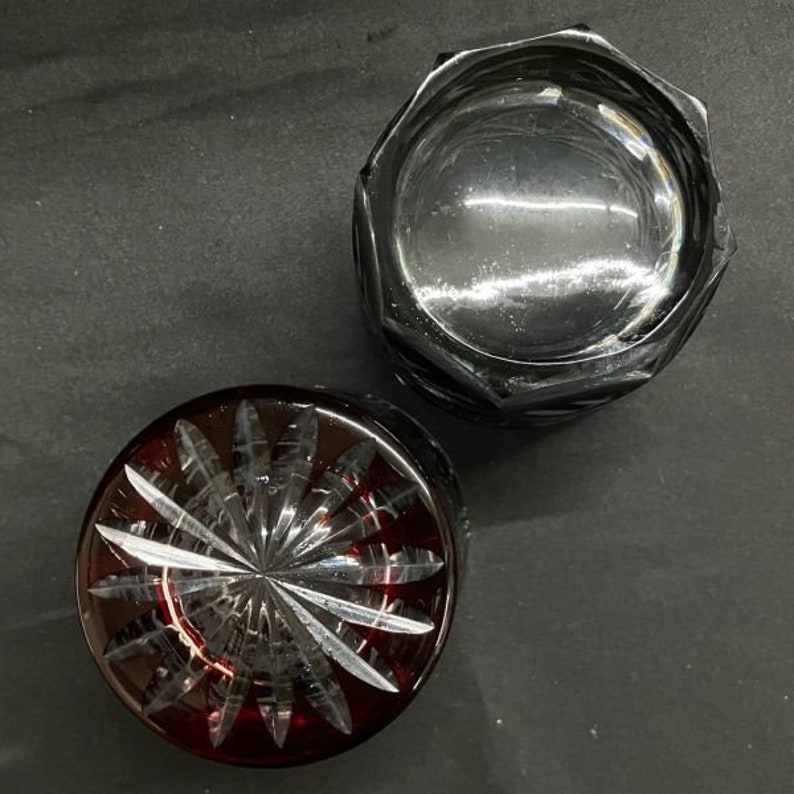 Rare Vintage Edo Kiriko Rocks Glass Glass 5 Piece Red Green Traditional ...
