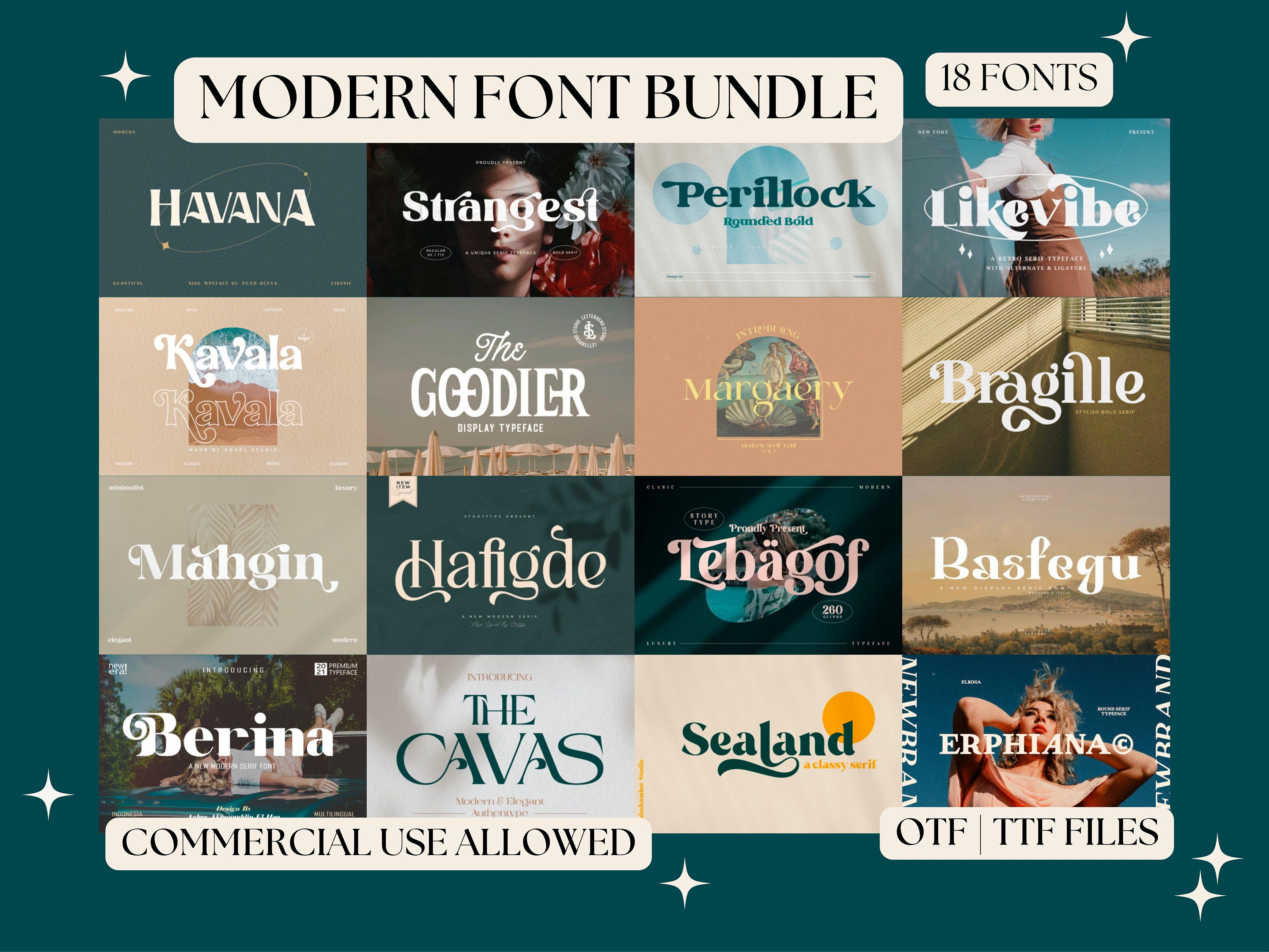 Modern Font Bundle Font for Cricut Font Bundle Instant - Etsy