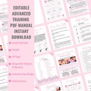 Editable Advanced Eyelash Extension Training Manual In English Instant Download