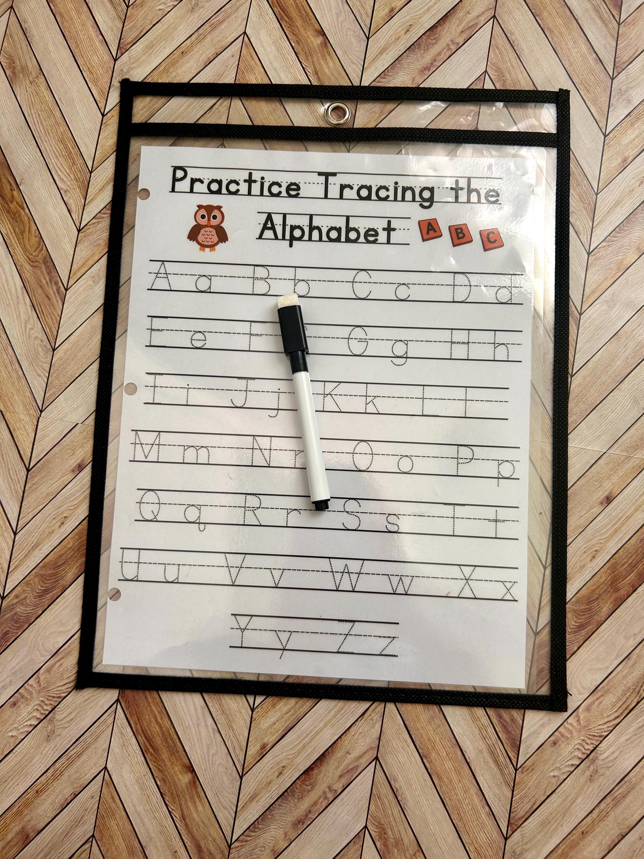 ABC Trace Alphabet Practice Worksheet - Etsy
