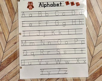 ABC Trace Alphabet Practice Worksheet