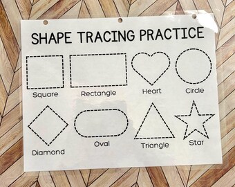 Shape Tracing Practice Worksheet