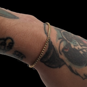 Box Chain Bracelet - 14k Gold