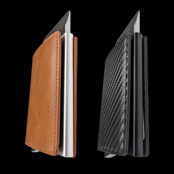 MINI Pop Up Wallet - Leather / Carbon Fiber