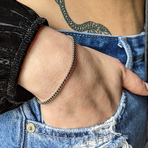 Box Chain Bracelet - Silver Stainless Steel