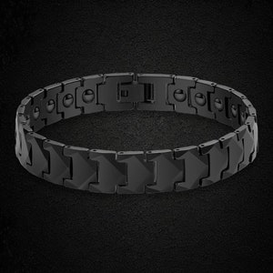 TITAN - Tungsten Carbide Bracelet - Black / Silver