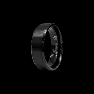 The CLASSIC - Black Brushed Titanium Ring