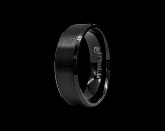 The CLASSIC - Black Brushed Titanium Ring