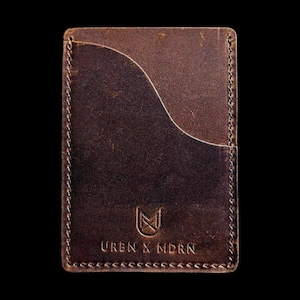 HEREFORD - Minimalist Card Holder - Crazy Horse Full-Grain Leather - Dark Brown, Brown, Black, Red, Green, Blue