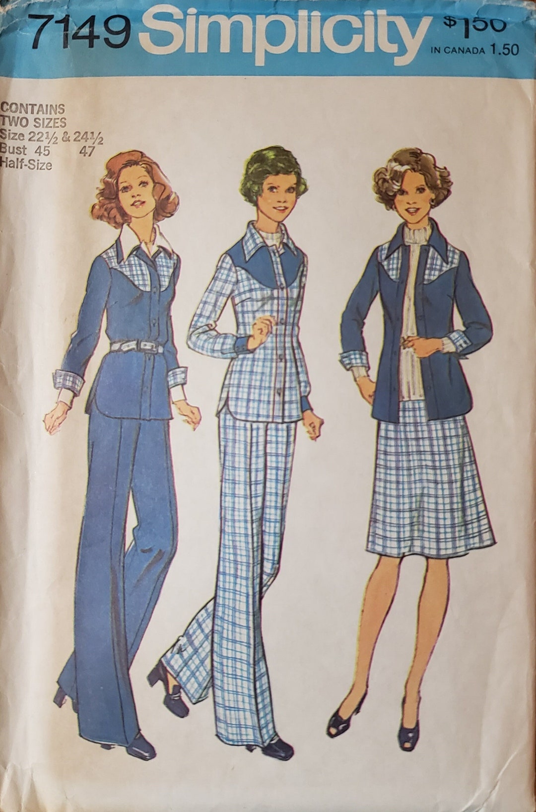 1970s Vintage Simplicity 7149 Sewing Pattern - Etsy