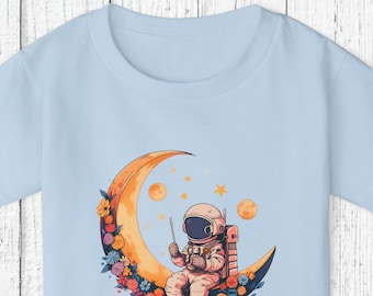 Toddler Boho Astronaut, Moon Shirt, Astronaut Shirt, Kids Space, Astronaut Moon, Astronaut Lover, Birthday Gifts Outer Space, Kids Shirts