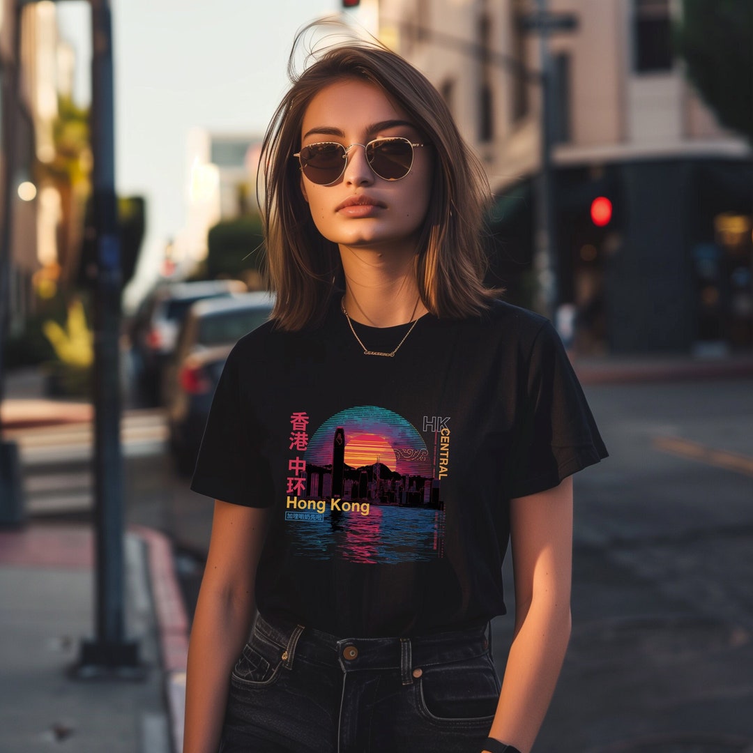 Sunset Over Central Hong Kong Shirt Sunset Hong Kong Shirt, Victoria