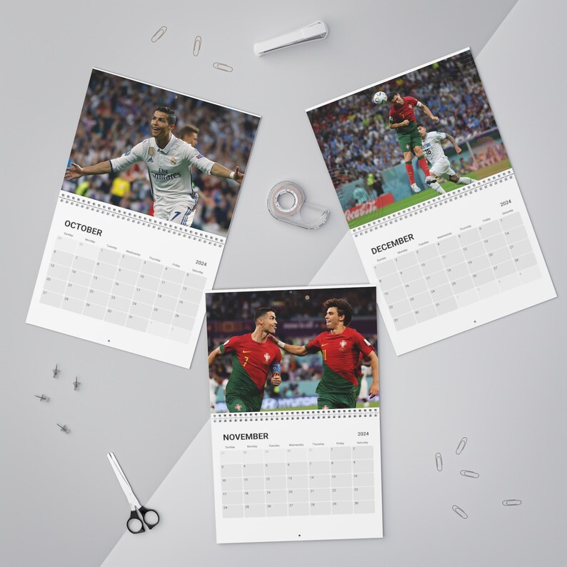 Cristiano Ronaldo Calendar 2024, Cristiano 2024 Calendar Etsy