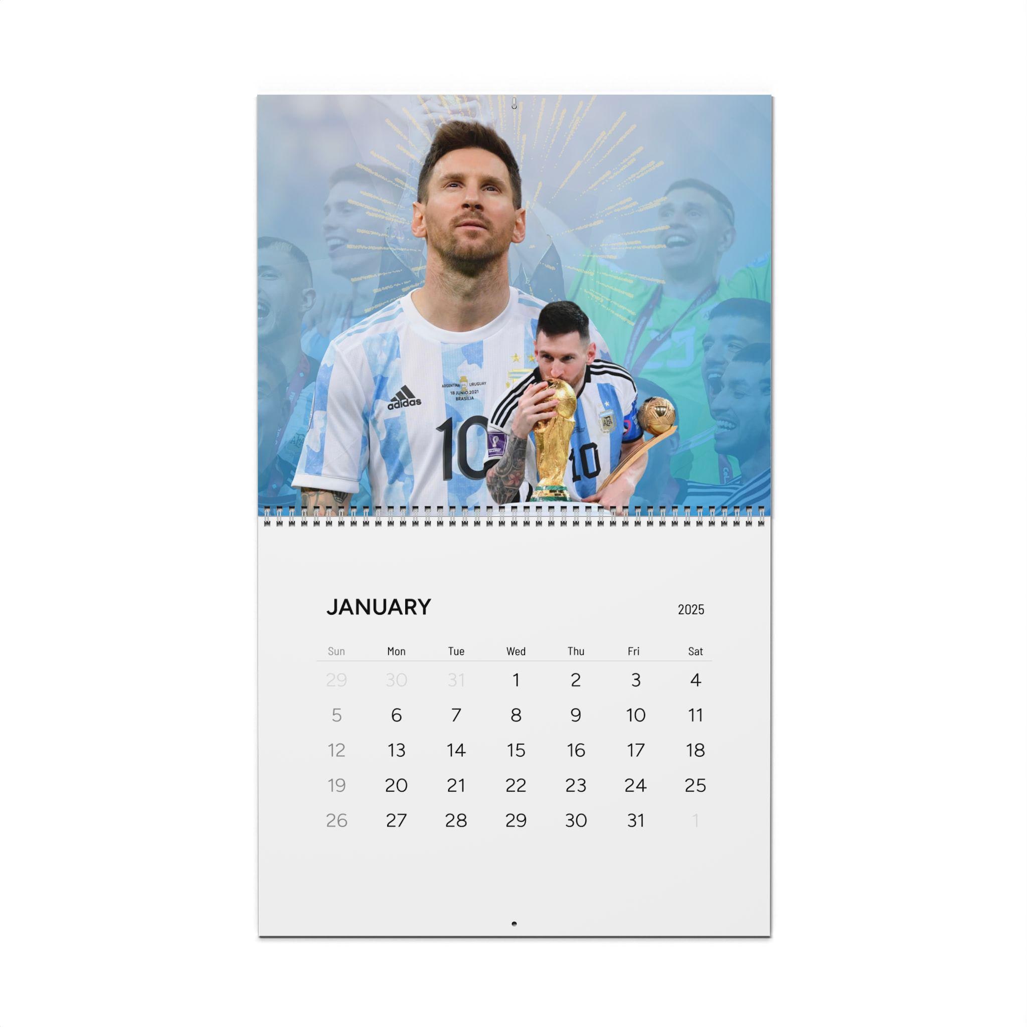 Argentina World Cup Champion Calendar (2025)- Soccer Fan Gift- Messi Calendar 2025- Futbol Fan- Calendario del 2025 - Wall Calendar 2025