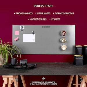 Travel Magnet Display | Handmade Steel Magnetic Board for Fridge Magnets | Heavy Duty Organizer with Dry Erase Board | Made in USA