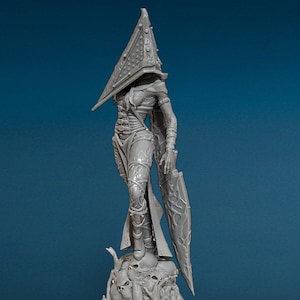 3D Resin Figurine Unpainted | Lady Pyramid Head | Silent Hill | Fan Art | Fantasy Figurine | Hobby Painting