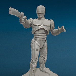 3D Resin Figurine Unpainted | RoboCop Figure | Police Officer | Fan Art | Fantasy Figurine | Hobby Painting