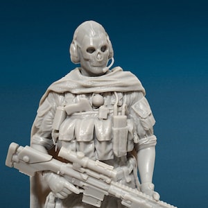 3D Resin Figurine Unpainted | Call of Duty | Ghost | Fan Art | Fantasy Figurine | Hobby Painting