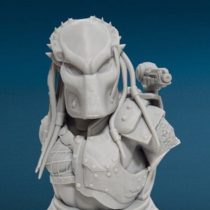 3D Resin Figurine Unpainted | Predator Bust | Movie Fan | Fan Art | Fantasy Figurine | Hobby Painting