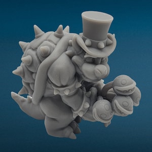 3D Resin Figurine Unpainted | Bowser Proposal | Super Mario Bros | Fan Art | Fantasy Figurine | Hobby Painting