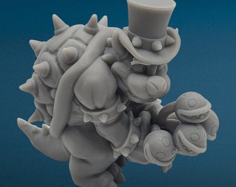 3D Resin Figurine Unpainted | Bowser Proposal | Super Mario Bros | Fan Art | Fantasy Figurine | Hobby Painting