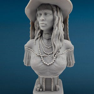 3D Resin Figurine Unpainted | La Catrina | Day of the Dead | Fantasy Figurine | Hobby Painting