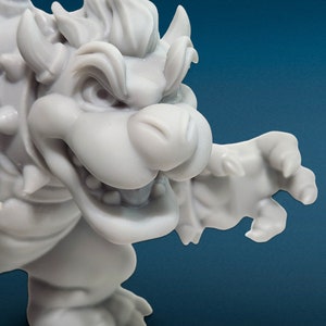 Bowser | 3D Resin Figurine Unpainted | Mario | Fan Art | Fantasy Figurine | Hobby Painting