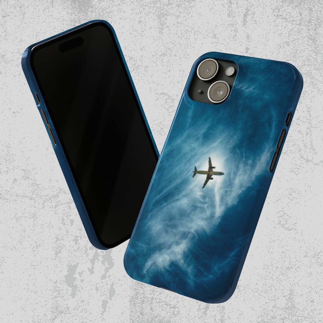 Plane Computer Case Minimalistic Aviation Airplane Sky Phone Case, Pilot or Flight ...